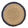 Navy Round Fringed Placemat (12 in stock)