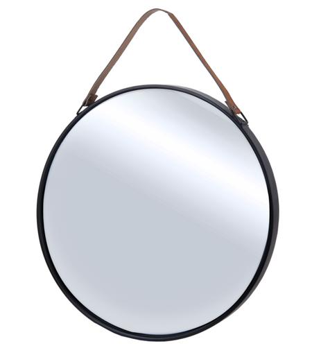 Leather Strap Round Mirror (1 in stock)