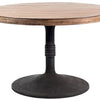 Sadie 48" Round Natural Acacia Wood Dining Table with  Black Iron Base (1 in stock)