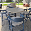 Sadie 42" Round Whitewashed Counter Table Black Iron Base (1 in stock)