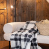 Austrian Savona Cotton Throw Charcoal Tartan (qty of 2 in stock)