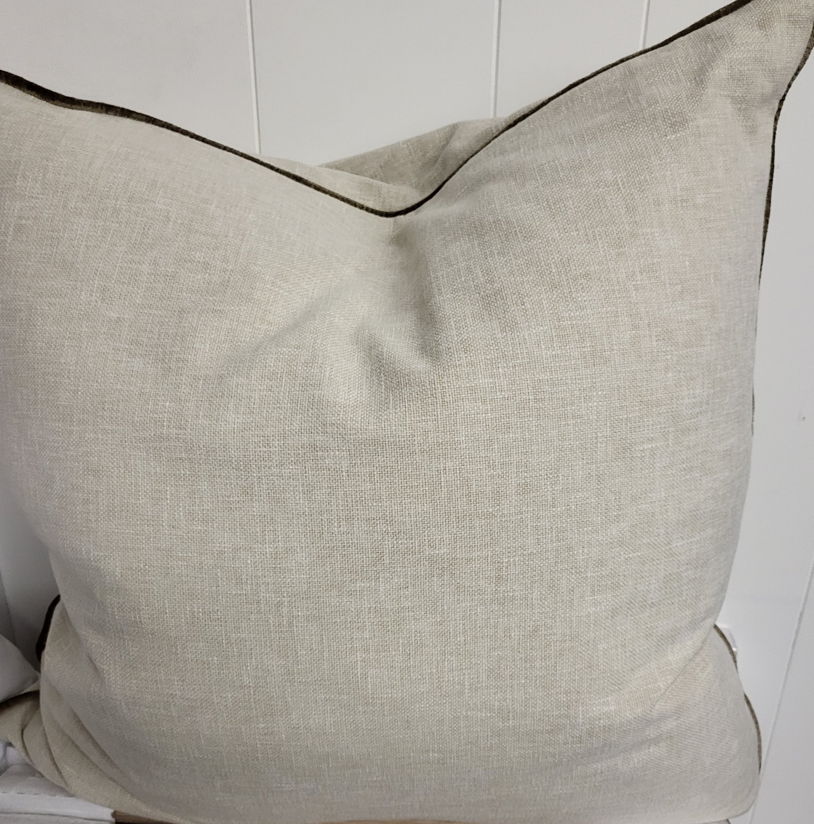Savannah Oats with Velvet Mushroom Trim Cushion 26" x 26" (4 in stock)