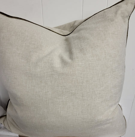 Savannah Oats with Velvet Mushroom Trim Cushion 26" x 26" (4 in stock)