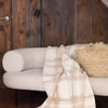 Austrian Savona Cotton Throw Beige Tartan (qty of 2 in stock)