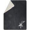 Austrian Savona Cotton Throw  Stag Head Charcoal (qty of 2 in stock)