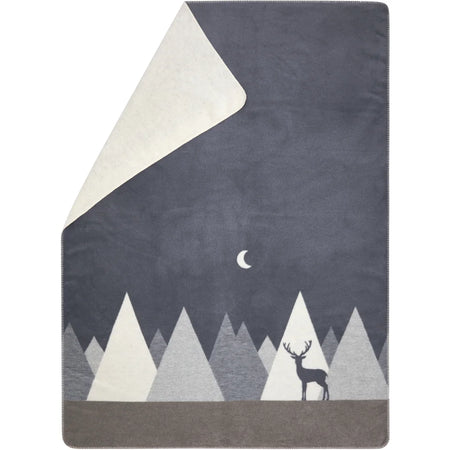 Austrian Savona Cotton Throw Mountains Modern Grey (qty of 1 in stock)