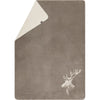 Austrian Savona Cotton Throw  Stag Head Smoke (qty of 2 in stock)