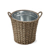 Seagrass and Metal Ice Bucket   (qty of 1  in stock)