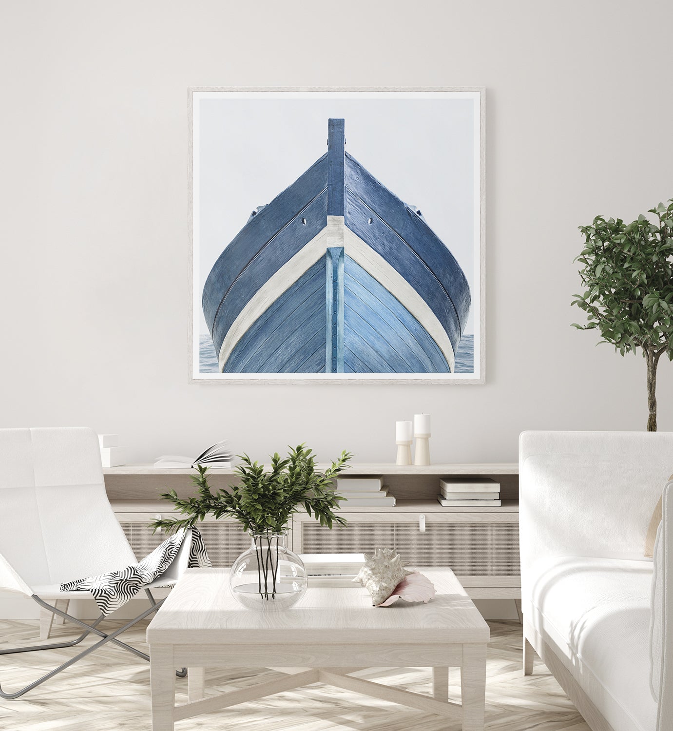 Art  - Sea Worn Bow 111 Large Driftwood Framed with Glass (2 in stock)