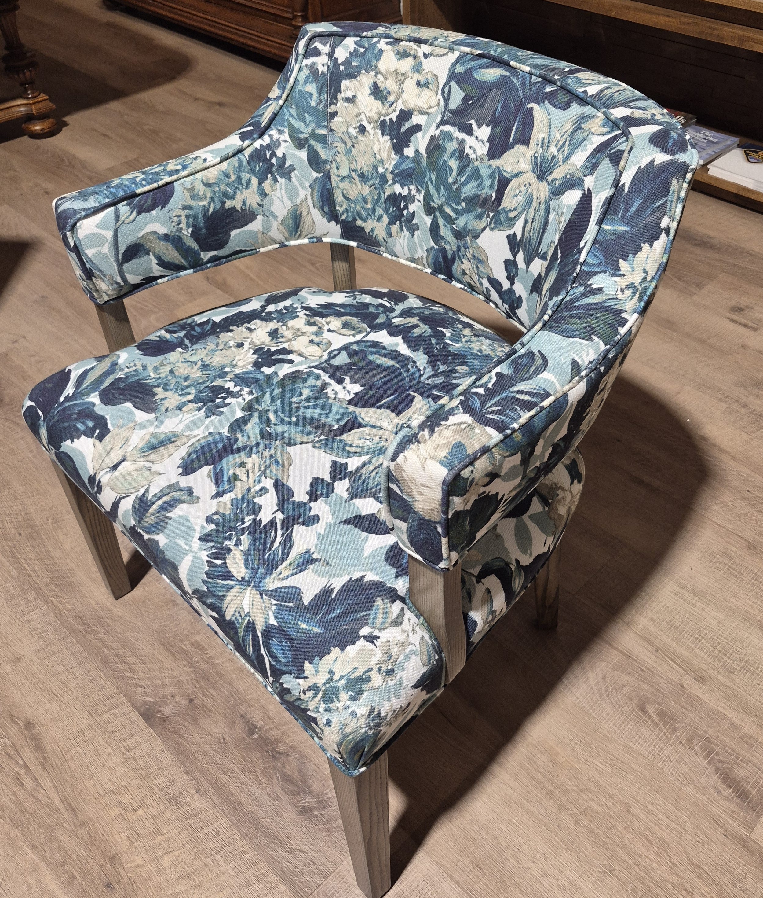 Sharon Chair Fabric Navy Floral (1 in stock)