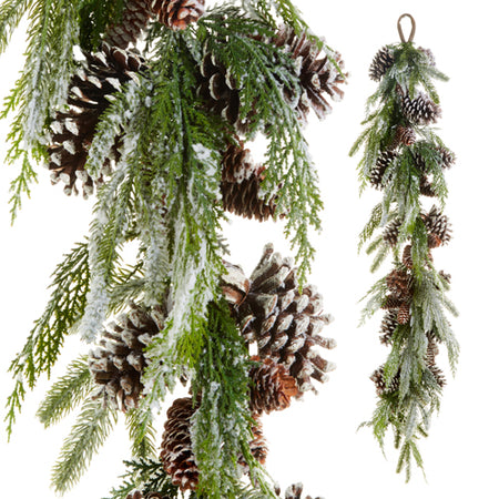 Snowy PIne and Cedar PInecone Garland  (4 in stock)