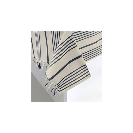 Vintage Blue/Cream Stripe Tablecloth Cotton 60" x 120" (8 in stock)