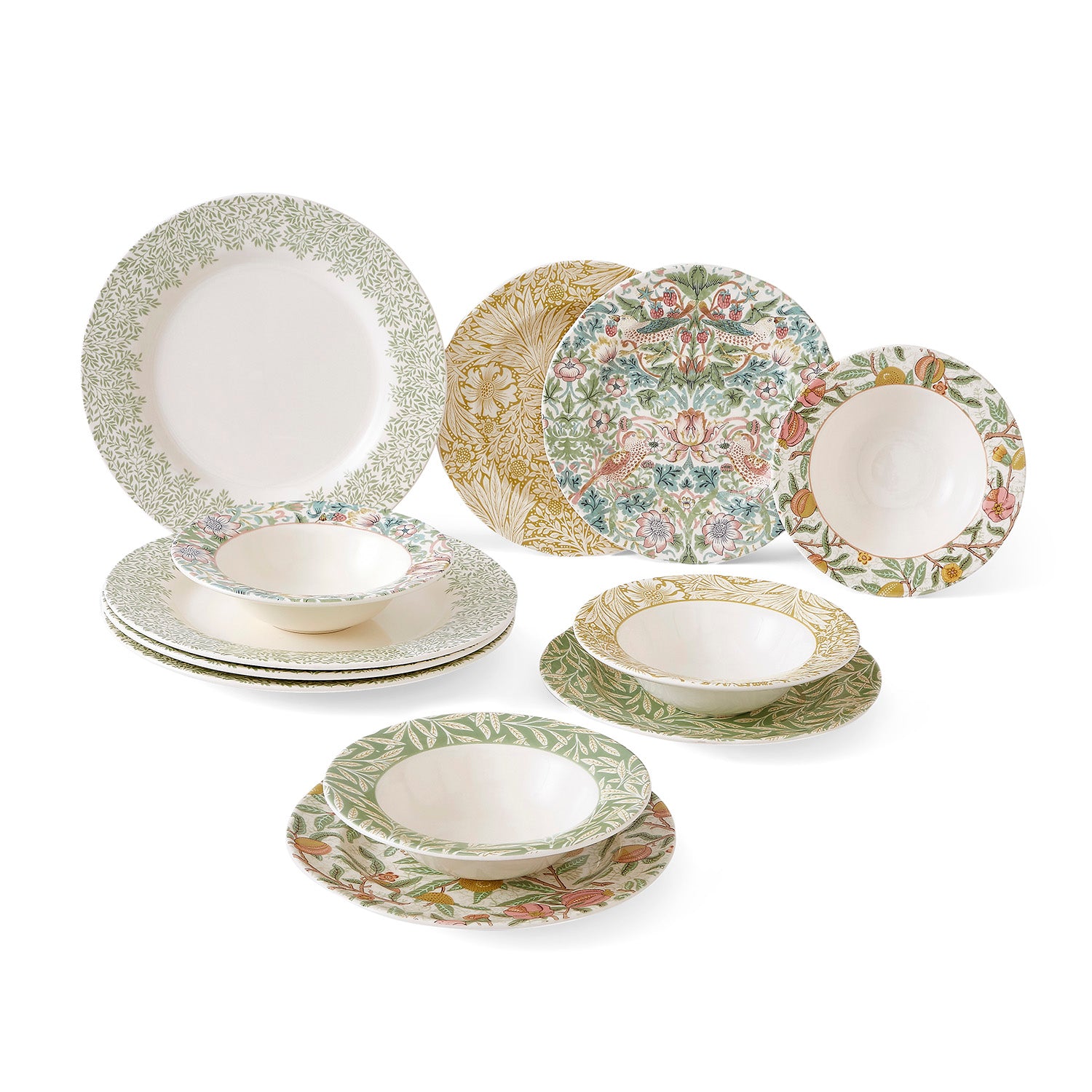 Spode Morris and Co. Fine Earthenware from England Set of 12 (2 sets in stock)