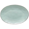 Stacked Organic Sky Blue Fine Stoneware from Portugal Oval Platter  ( 1 in stock)