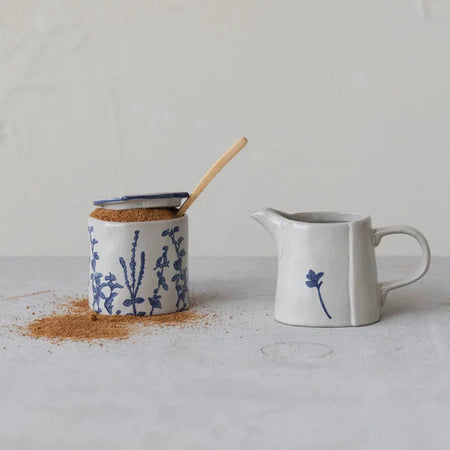 Stoneware sugar and creamer set (3 sets in stock)