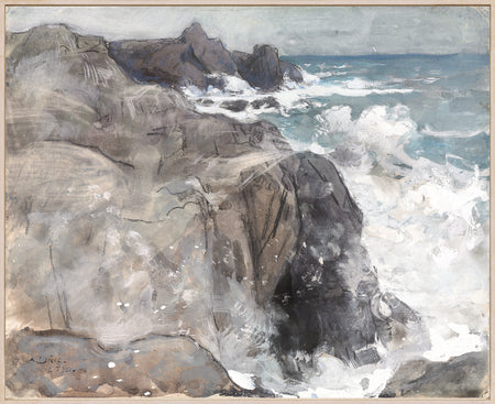 Art  - Storm on the Island of Yeu 1916 Framed Canvas (1 in stock)