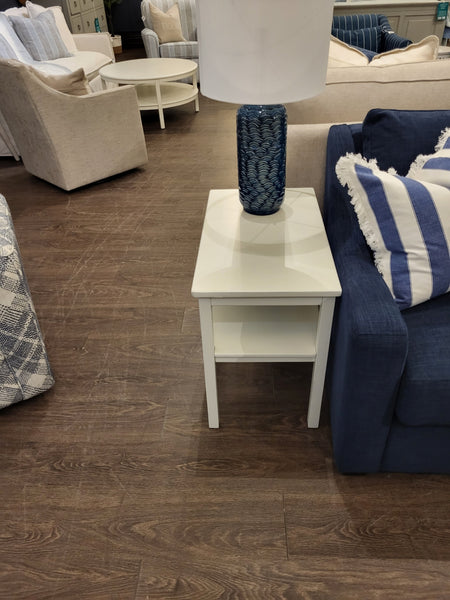 Studio Rectangular All White Chairside Table (1 in stock)