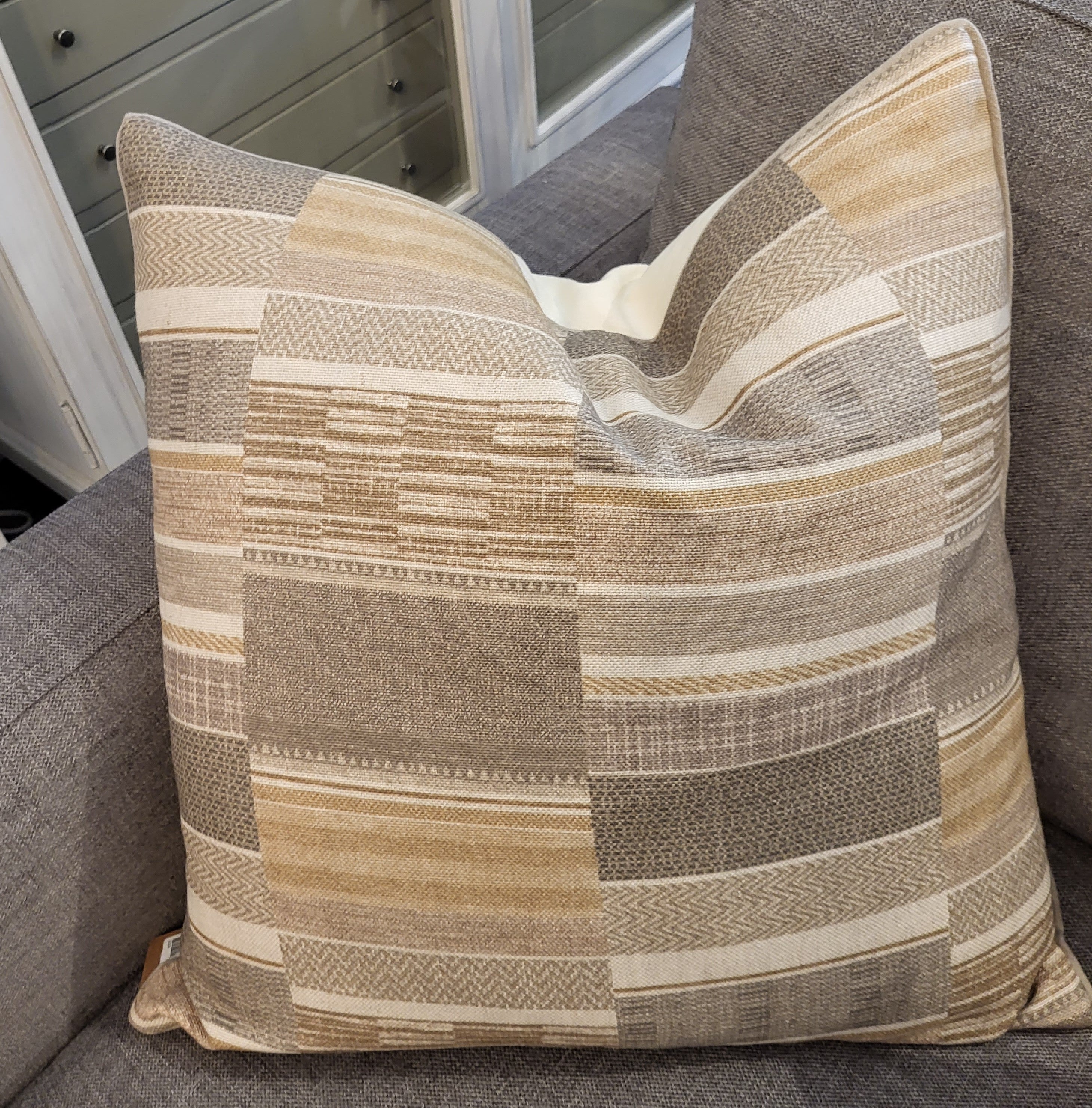Suki Warm Taupe Cushion 22" x 22" (4 in stock)