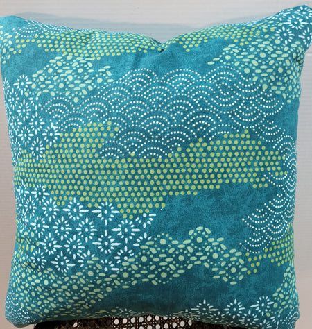 Veranda Designer Reversible Cushion Teal  Butterfly 24"x 24" (2 in stock)