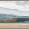 Teal Lake Framed Canvas 20" x 60"