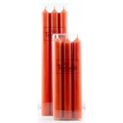 Terracotta Twilight Boxed set of 6 10" unscented taper candles (4 in stock)