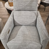Thomas Gliding Recliner with Power Headrest and Battery Pack Blue and Cream Fabric (2 in stock)