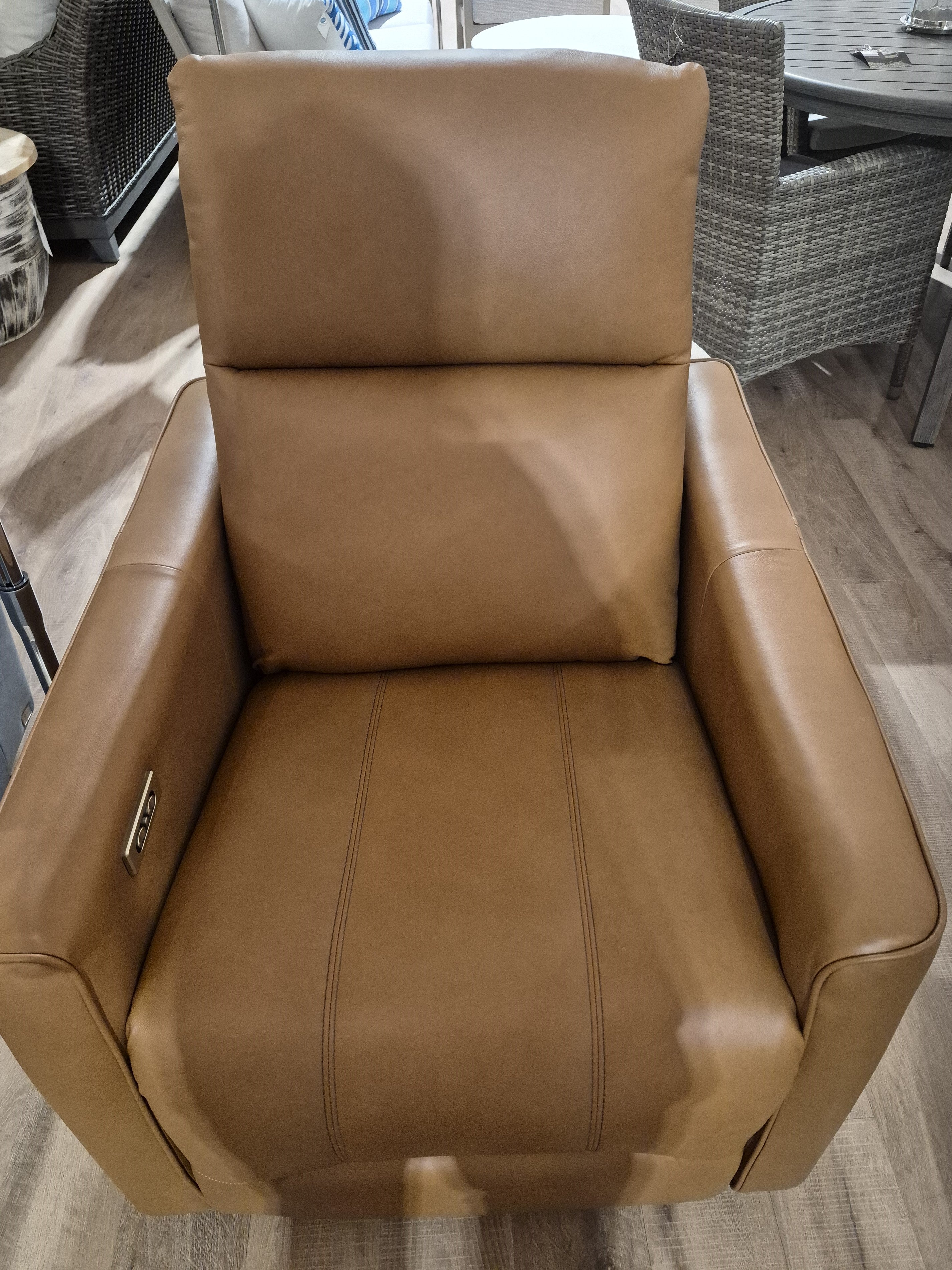 Thomas Gliding Recliner with Power Headrest and Battery Pack Cognac Leather (2 in stock)