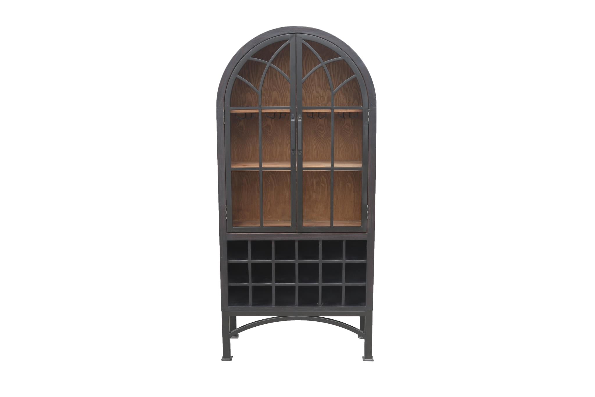 Victoria Wine Cabinet Matte Black with Natural Interior  (1 in stock)