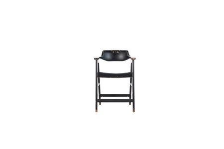 Wagner Counter Chair w Cushion distressed black (2 in stock)