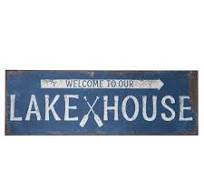 Welcome to Our Lake House Wood Sign (1 in stock)