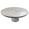 Wood Pedestal 60" Round Dining Table white washed (1 in stock)