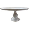 Wood Pedestal 60" Round Dining Table white washed (1 in stock)