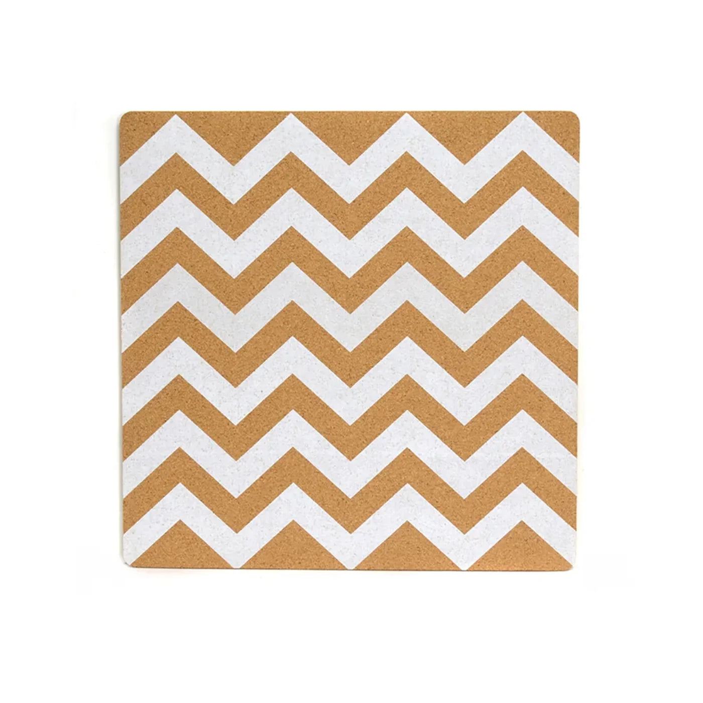 Zig Zag White Square Cork Printed  Placemat 15"square (20 in stock)