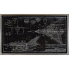 Art - Blueprint - Avro Arrow - Black framed with glass (1 in stock)
