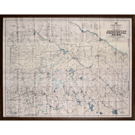 1958 Map Of Algonquin Park (1 in stock)