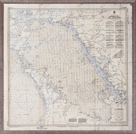 Georgian Bay - Nautical Chart framed with glass