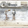 Art Homer - Boys Wading framed with glass (1 in stock)