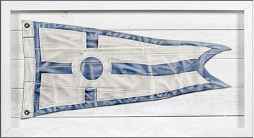 Yachting Burgee Blue Circle Framed Art (2 in stock)