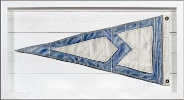 Yachting Burgee Blue Diamond Framed Art (2 in stock)