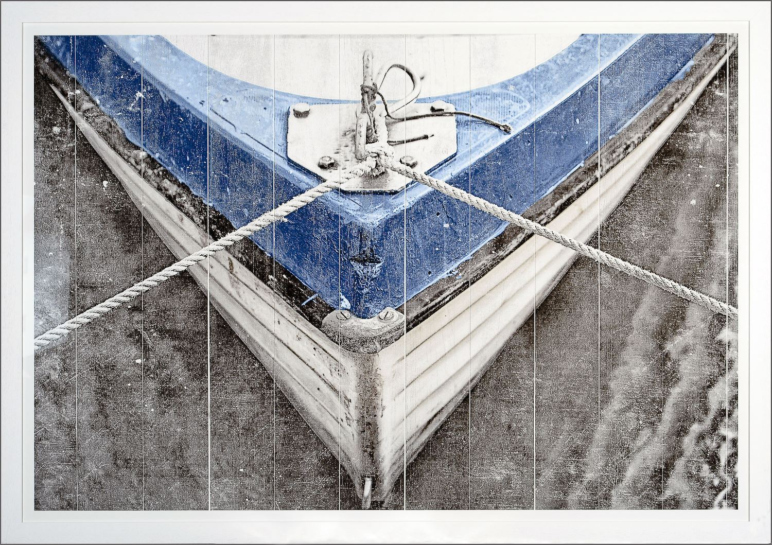 Weathered Blue Bow framed with glass (2 in stock)
