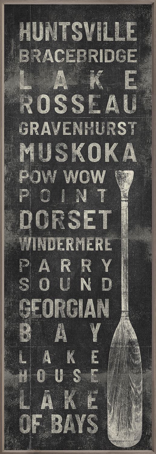 Art - Muskoka Locale Sign #1 framed with glass