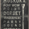 Art - Muskoka Locale Sign #1 framed with glass (2 in stock)