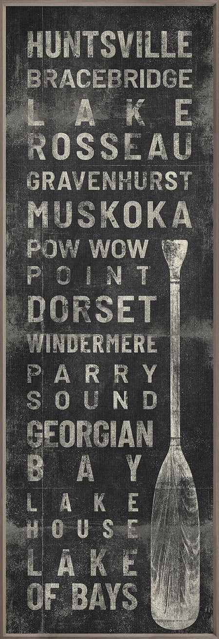 Art - Muskoka Locale Sign #1 framed with glass