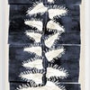 Tall Frond Small 11 Indigo and Cream Framed Art with Glass