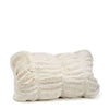 Luxury Faux Fur Cushion 12" x 22" Ivory Mink