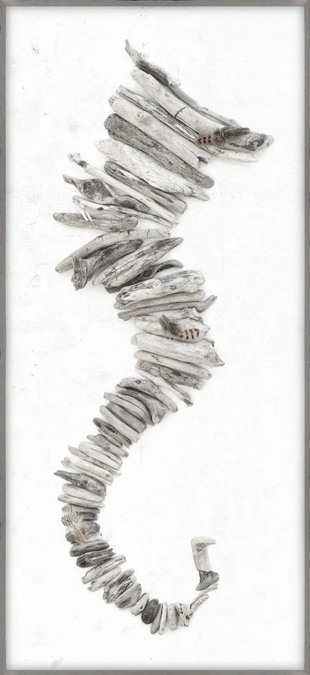 Art  - Driftwood Seahorse 11 framed with glass