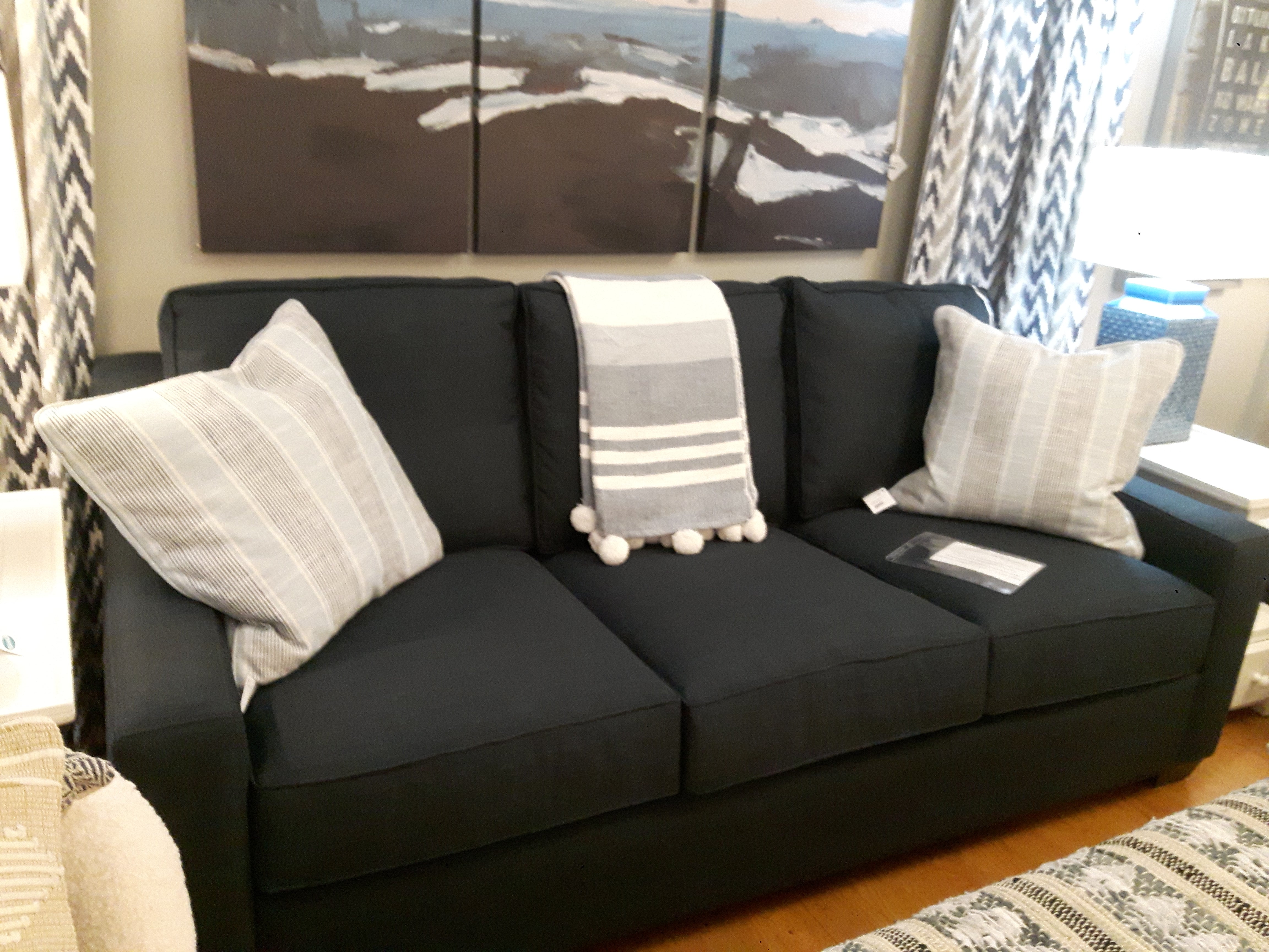 Custom Program Patrick Sofa Manolo Navy Fabric