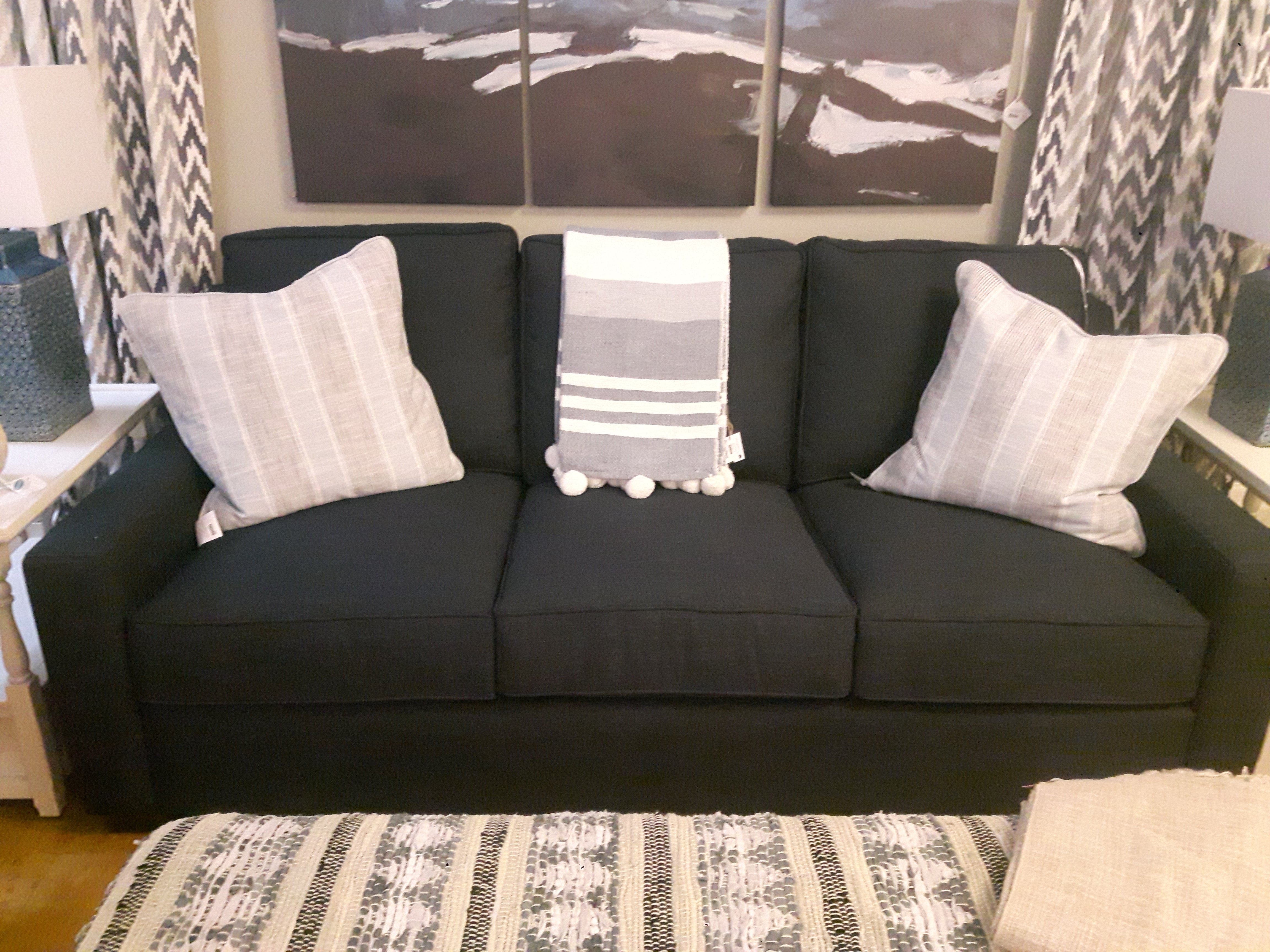 Custom Program Patrick Sofa Manolo Navy Fabric