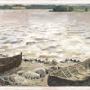 Art  - Boats On The Beach C. 1884 Large Northern Collection Framed (1 in stock)