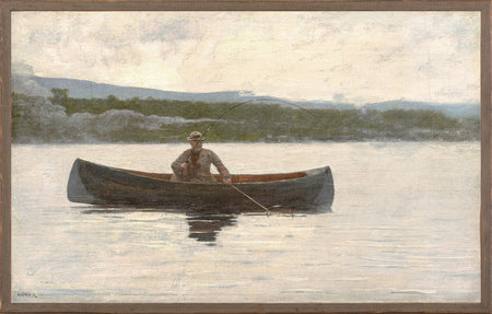 Art  - Playing A Fish C. 1875 Large Northern Collection Framed (1 in stock)